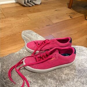 Adidas Hot Pink Sneakers with White Accents